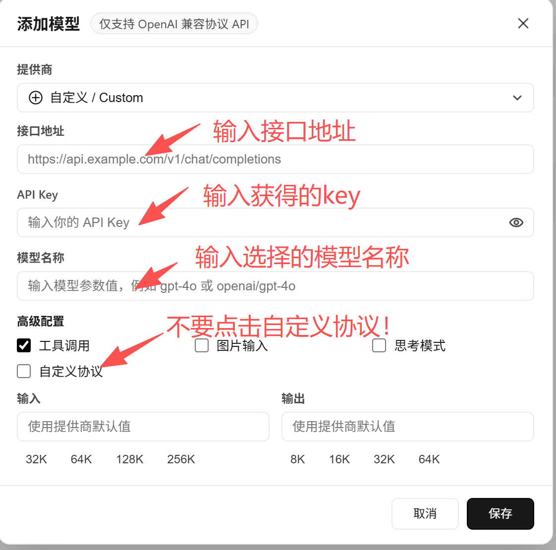 填写 CodeBuddy 模型信息